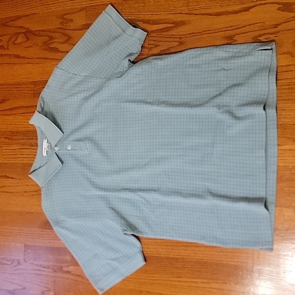 Geoffrey Beene Green Grid Polo - Picture 1 of 3